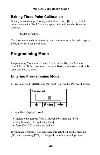 RAE MiniRAE 3000 User's Guide - Geotech