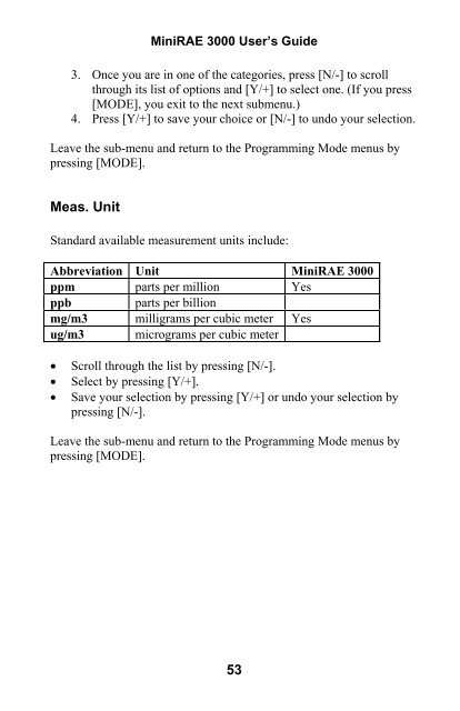 RAE MiniRAE 3000 User's Guide - Geotech