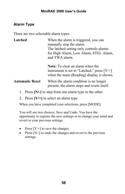 RAE MiniRAE 3000 User's Guide - Geotech