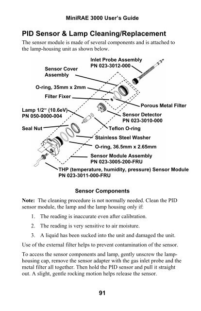 RAE MiniRAE 3000 User's Guide - Geotech