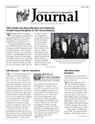 WHC Journal - Washington Hebrew Congregation