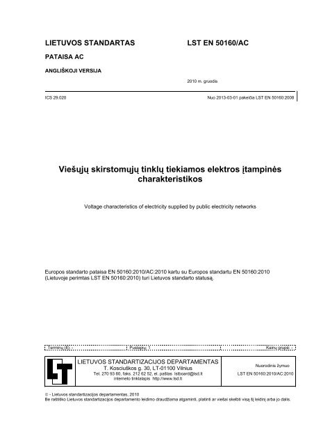 VieÅ¡Å³jÅ³ skirstomÅ³jÅ³ tinklÅ³ tiekiamos elektros Ä¯tampinÃ·s charakteristikos