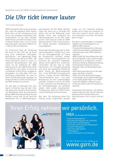 WJ Info 02/2013 - Wirtschaftsjunioren Mannheim-Ludwigshafen