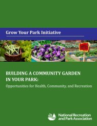 BUILDING A COMMUNITY GARDEN IN YOUR PARK - National ...