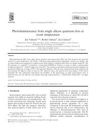 Photoluminescence from single silicon quantum dots at room ...