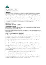 Chaplain Job Description Summary - DANEBANK Anglican School ...