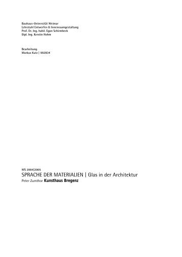 Ausarbeitung Peter Zumthor - mck-architektur.de