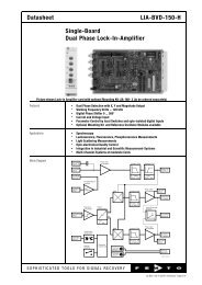 Datasheet LIA-BVD-150-H Single-Board Dual Phase Lock-In-Amplifier