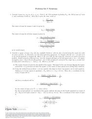 Problem Set 5 Solutions