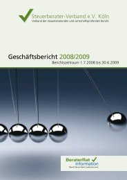 Geschäftsbericht des Steuerberater Verbandes 2008/2009