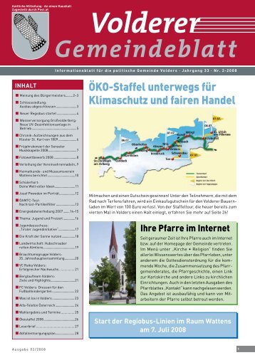 Volderer Gemeindeblatt - Gemeinde Volders - Land Tirol