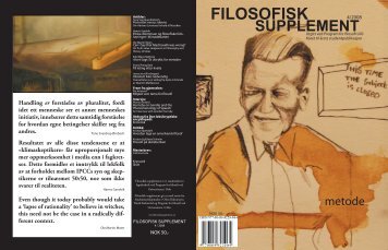 filosofisk supplement - Universitetet i Oslo