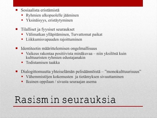 Arkipäivän rasismi koulussa - Edu.fi