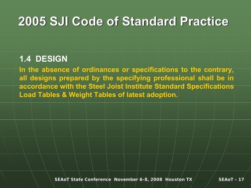 Wind Design Considerations for Steel Joists and Joist Girders - SEAoT