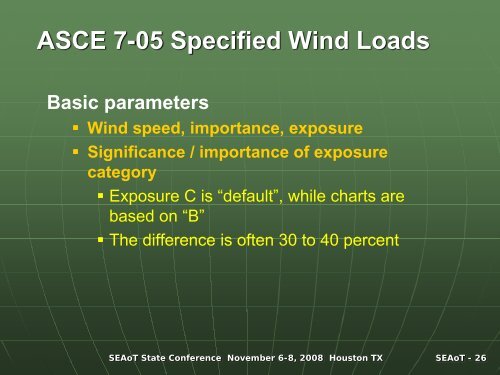 Wind Design Considerations for Steel Joists and Joist Girders - SEAoT