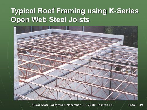 Wind Design Considerations for Steel Joists and Joist Girders - SEAoT