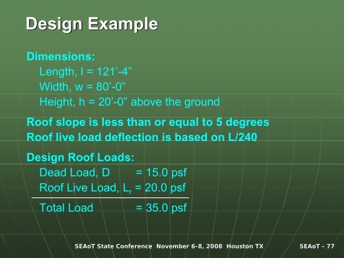 Wind Design Considerations for Steel Joists and Joist Girders - SEAoT