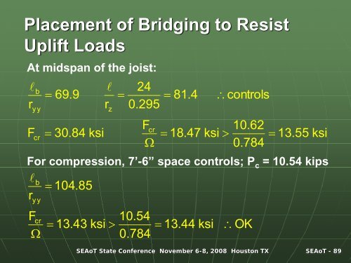 Wind Design Considerations for Steel Joists and Joist Girders - SEAoT