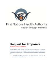 Request for Proposals - First Nations Health Council