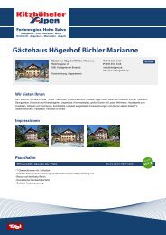 Gästehaus Högerhof Bichler Marianne - Ferienregion Hohe Salve