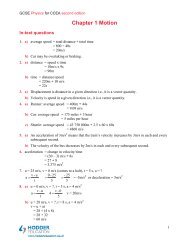 AnSWErS to tHE StudEnt'S Book ExErCiSES - Hodder Plus Home