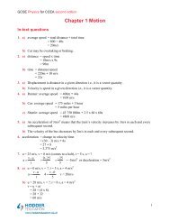 Answers to questions in the Student Book - Hodder Plus Home