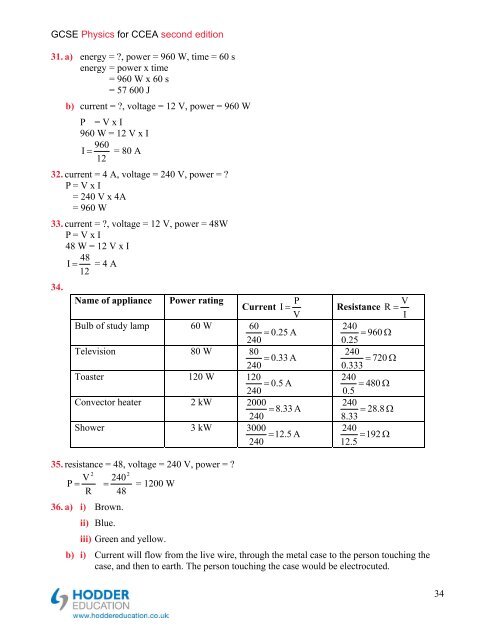 Answers to questions in the Student Book - Hodder Plus Home