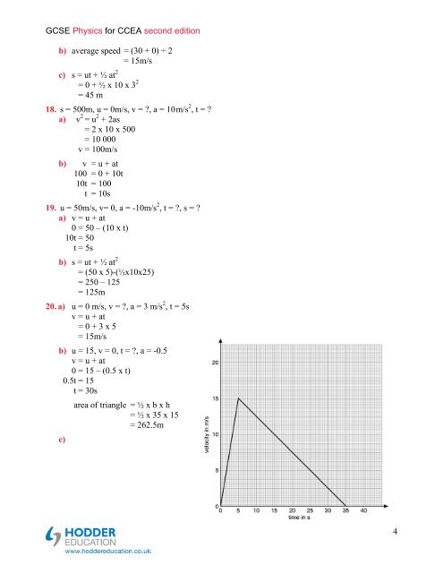 Answers to questions in the Student Book - Hodder Plus Home