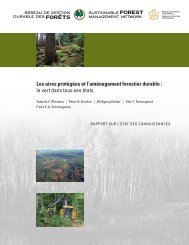 Les aires protégées et l'aménagement forestier durable
