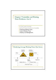 Chapter 7 Variability and Waiting Time Problems Part II