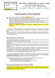 Formations de Secourisme - Mise Ã  jour AoÃ»t 2012 - Cdg68.fr