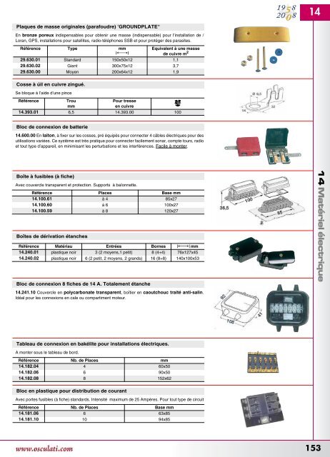 Catalogue Osculati 2008 Ã©lectricitÃ© - OceanSportServices