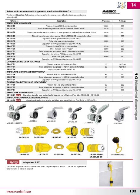 Catalogue Osculati 2008 Ã©lectricitÃ© - OceanSportServices