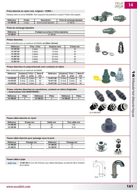 Catalogue Osculati 2008 Ã©lectricitÃ© - OceanSportServices