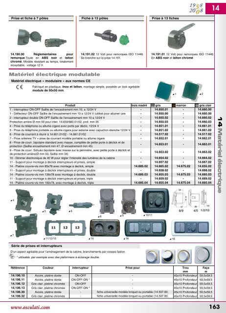 Catalogue Osculati 2008 Ã©lectricitÃ© - OceanSportServices