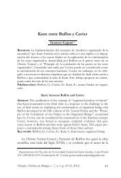 Kant: entre Buffon y Cuvier - ABFHiB