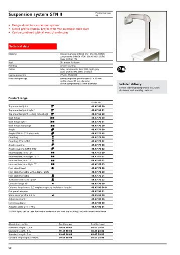 Rose Suspension system GTN II Product Sheet - Intex Connect