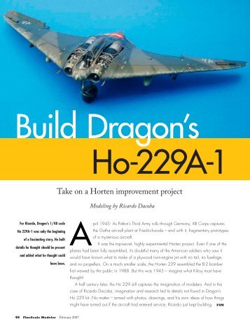 Take on a Horten improvement project - FineScale Modeler