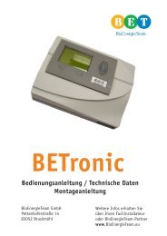 BETronic - Bedienungsanleitung - APRITEC GmbH