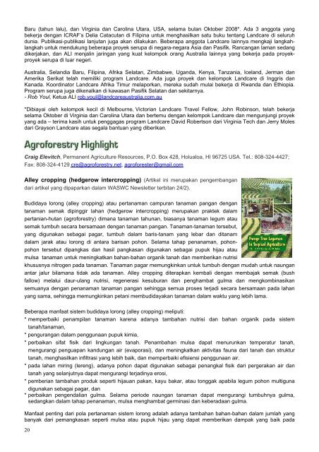 newsletter - World Association of Soil and Water Conservation