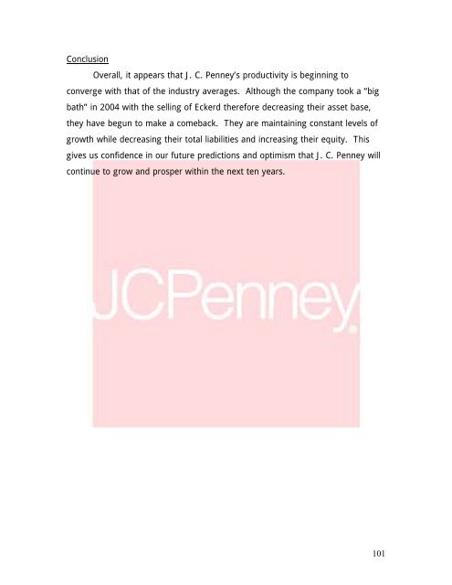 J. C. Penney Company, Inc. Equity Valuation and Analysis As of ...