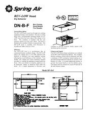 REV-LOW Hood - Spring Air Systems Inc.