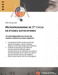 microprogramme de 1er cycle en Ã©tudes autochtones - UQAT.ca