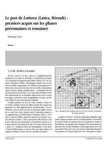 Le port de Lattara (Lattes, HÃ©rault) : premiers acquis sur les phases ...