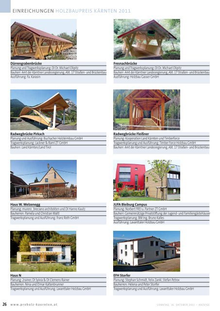 Holzbaupreis Kärnten 2011 (pdf) - proHolz Kärnten