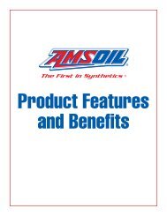 Product Features and Benefits - AMSOIL Synthetic Motor Oil