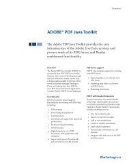 ADOBEÂ® PDF Java Toolkit - Datalogics