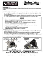 ALL10422-25 Aluminum Pit Jack - Motor State Distributing