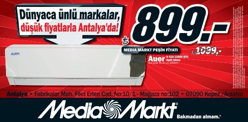 Antalya â¢ Fabrikalar Mah. Fikri Erten Cad. No:10/1 ... - Media Markt