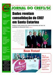 Jornal do CREF3/SC - Conselho Regional de EducaÃ§Ã£o FÃ­sica